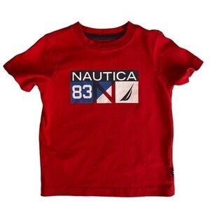 ❤️ Nautica Toddler Red T-shirt Size 24 Months